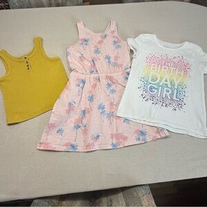 Girls Bundle 3 Pieces - Tank (8), Dress (8-10) & T-shirt (7/8)